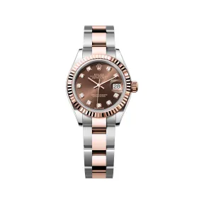 劳力士/Rolex 女装日志型 28 MM 永恒玫瑰金及蚝式钢 藉恒动摆陀双向自动上链 女表 M279171-0012