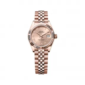 劳力士/Rolex 女装日志型 28 MM 18K永恒玫瑰金 藉恒动摆陀双向自动上链 女表 M279175-0028