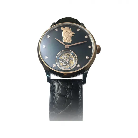 海鸥/Seagull 手动陀飞轮 42MM 精钢,18K玫瑰金前圈 手动上链 男表 218.25.5030