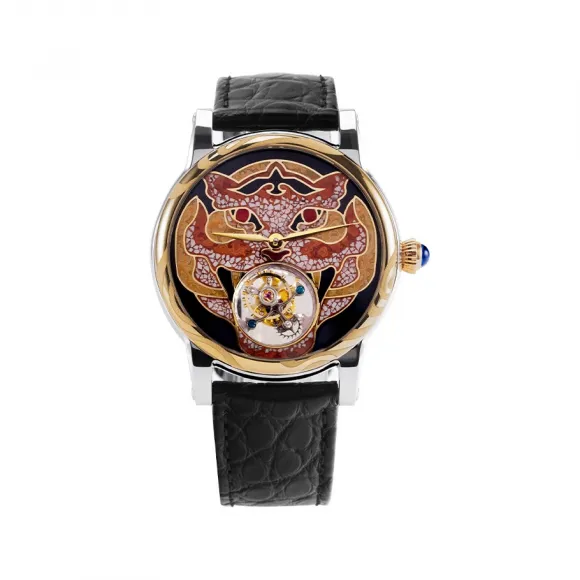 海鸥/Seagull 手动陀飞轮 39MM 全钢外壳 18K黄金圈口 手动上链 男表 218.98.7068G