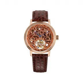 海鸥/Seagull 陀飞轮系列 40mm 镶钻,镀玫瑰金 手动机械机芯 男表 518.85.5056VK