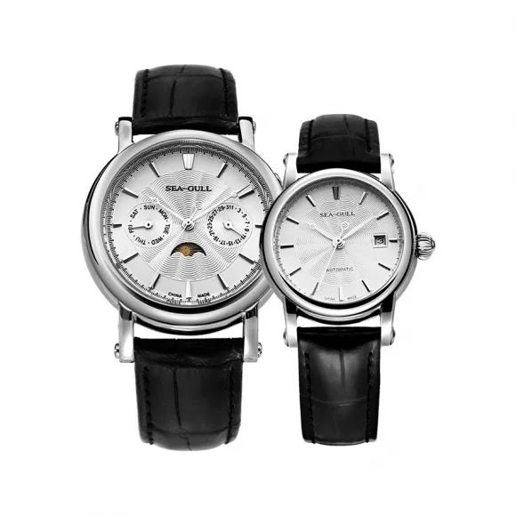 海鸥/Seagull 女士/情侣系列 38.5mm,31.5mm 精钢 自动机械机芯 情侣表 D0721S-L