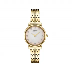 精工/Seiko discovermore系列 29.6MM 不锈钢 石英机芯 女表 SFQ802