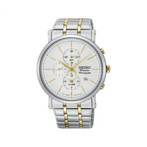 精工/Seiko seikopremier系列 41.2MM 不锈钢 石英机芯 男表 SNAF80