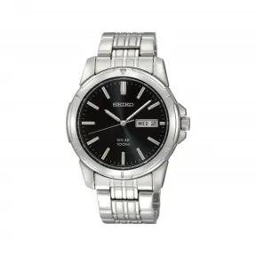 精工/Seiko discovermore系列 39.6MM 不锈钢 太阳能 男表 SNE093