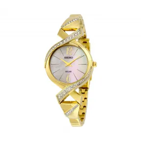 精工/Seiko Solar系列 镀金精钢 石英机芯 女表 SUP266