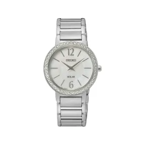 精工/Seiko Discover More系列 不锈钢 30.5MM 太阳能机芯 女表 SUP467P1