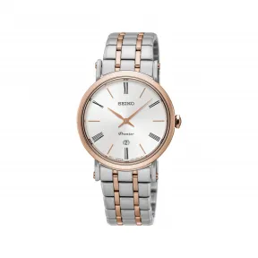 精工/Seiko seikopremier系列 30.5MM 不锈钢 石英机芯 女表 SXB430