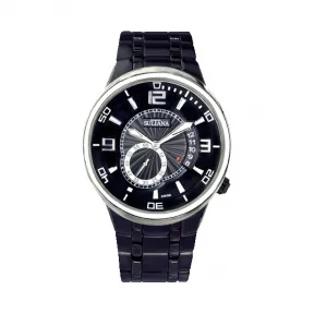 时添雅/Sultana 42毫米 不锈钢镀黑双色 石英机芯 男表 370103