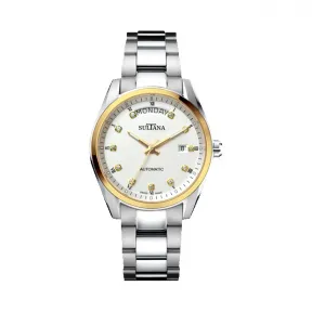 时添雅/Sultana 40毫米 不锈钢镀金双色 自动机械机芯 男表 383102