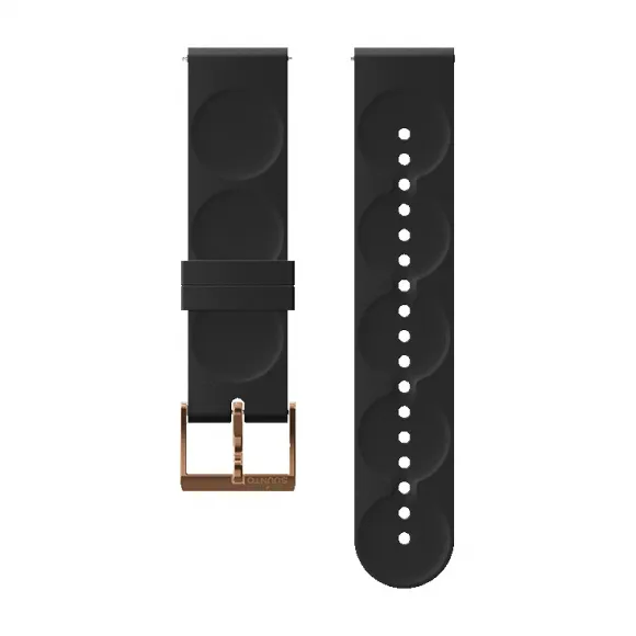 颂拓/Suunto Suunto 20MM Urban 1 Silicone Strap Black Copper，S 码 SS050214000