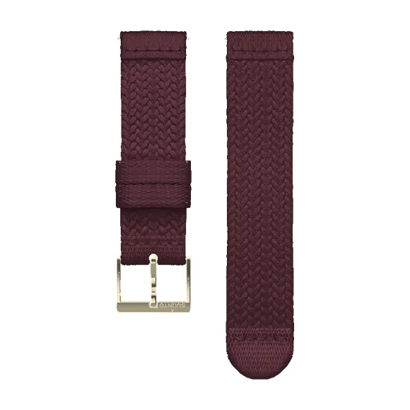 颂拓/Suunto Suunto 20MM Athletic 5 Braided Textile Strap Burgundy Gold（S 号） SS050376000