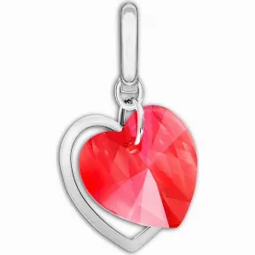 施华洛世奇/Swarovski 坠饰 Pink Double Heart 坠饰 1161133