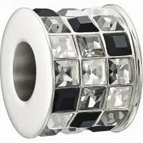 施华洛世奇/Swarovski 串珠 Black and White Tiles Bead 5011087