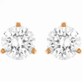 施华洛世奇/Swarovski 耳饰 Solitaire 穿孔耳环, 白色, 镀玫瑰金色 5112156
