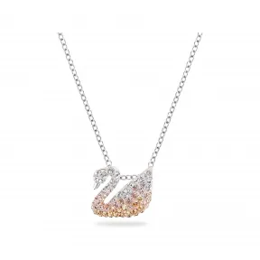 施华洛世奇/Swarovski  Swarovski Iconic Swan 链坠  天鹅  大码  棕色  镀铑 5215038