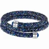 施华洛世奇/Swarovski 手镯 Crystaldust 双圈手镯, 蓝色, 不锈钢 5237752