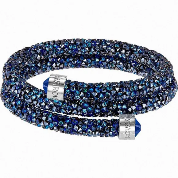 施华洛世奇/Swarovski 手镯 Crystaldust 双圈手镯, 蓝色, 不锈钢 5255903