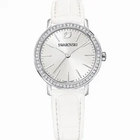 施华洛世奇/Swarovski 手表 Graceful Mini 腕表, 真皮表带, 白色, 银色 5261475