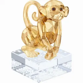 施华洛世奇/Swarovski 摆件 中国生肖 – 猴, 金色 5262074