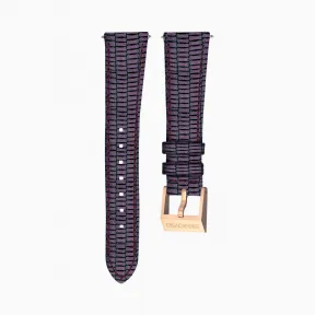 施华洛世奇/Swarovski 18mm 表带 皮革饰以缝线 紫色 镀玫瑰金色调 5263560