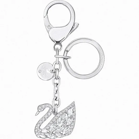 施华洛世奇/Swarovski Swan Lake 手袋坠饰, 白色, 不锈钢 5269292
