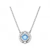 施华洛世奇/Swarovski Swarovski Sparkling Dance 项链  圆形切割  蓝色  镀铑 5279425