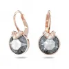 施华洛世奇/Swarovski  Bella V 水滴形耳环  圆形切割  灰色  镀玫瑰金色调 5299317