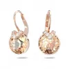施华洛世奇/Swarovski  Bella V 水滴形耳环  圆形切割  粉红色  镀玫瑰金色调 5299318