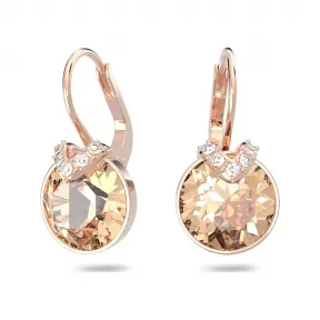 施华洛世奇/Swarovski  Bella V 水滴形耳环  圆形切割  粉红色  镀玫瑰金色调 5299318