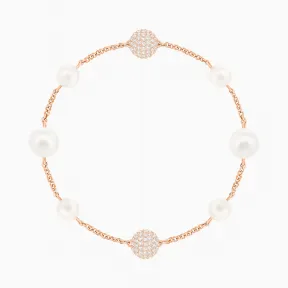 施华洛世奇/Swarovski Remix Collection Round Pearl Strand, 白色, 镀玫瑰金色调 5365738