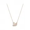 施华洛世奇/Swarovski Iconic Swan 链坠, 白色, 镀玫瑰金色调 5368988
