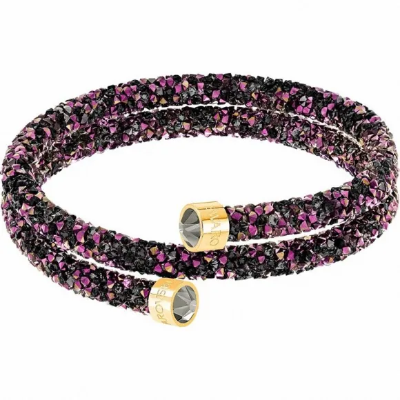 施华洛世奇/Swarovski 手镯 Crystaldust 双圈手镯, 彩色设计, 镀金色 5380085