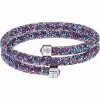 施华洛世奇/Swarovski 手镯 Crystaldust 双圈手镯, 紫色, 不锈钢 5385843