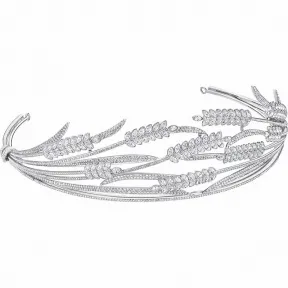 施华洛世奇/Swarovski 发饰 Lucia 头冠, 白色, 镀钯色 5389868