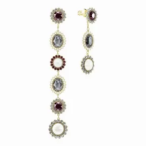 施华洛世奇/Swarovski 耳饰 Millennium 穿孔耳环, 彩色设计, 镀金色 5412885