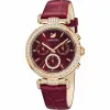 施华洛世奇/Swarovski 手表 Era Journey 腕表, 真皮表带, 深红色, 玫瑰金色调 5416701