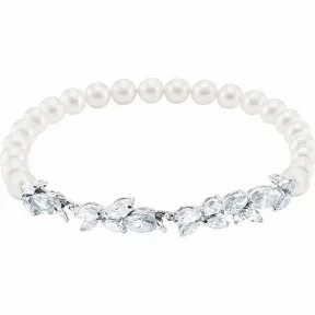 施华洛世奇/Swarovski 手链 Louison Pearl 手链, 白色, 镀白金色 5422684