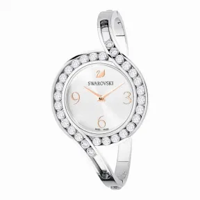 施华洛世奇/Swarovski Lovely Crystals Bangle 腕表, 金属手链, 白色, 不锈钢 5452492