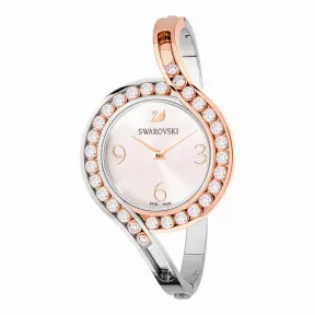 施华洛世奇/Swarovski Lovely Crystals Bangle 腕表, 金属手链, 白色, 双色 PVD 5453651