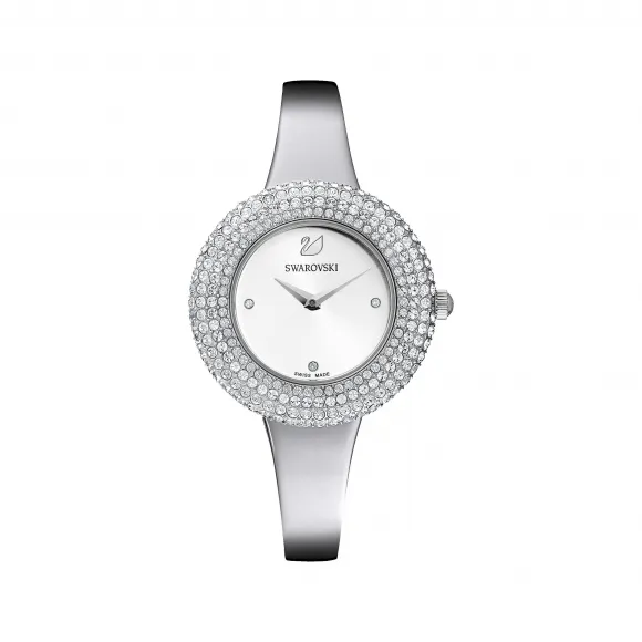 施华洛世奇/Swarovski Crystal Rose 腕表  瑞士制造  金属手链  银色  不锈钢 5483853