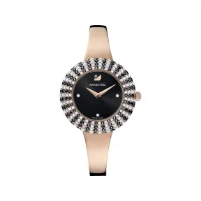 施华洛世奇/Swarovski Crystal Rose 腕表  瑞士制造  金属手链  黑色  玫瑰金色调润饰 5484050