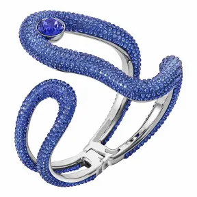 施华洛世奇/Swarovski 手饰 Tigris 阔手镯, 蓝色, 镀钯色 5484502