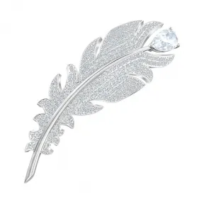 施华洛世奇/Swarovski Nice 胸针, 白色, 镀铑 5495417