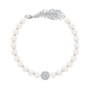 施华洛世奇/Swarovski Nice Pearl 手链, 白色, 镀铑 5515020