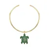 施华洛世奇/Swarovski 绿色 镀金色调 项圈 Mustique Sea Life Turtle 项圈 5533764
