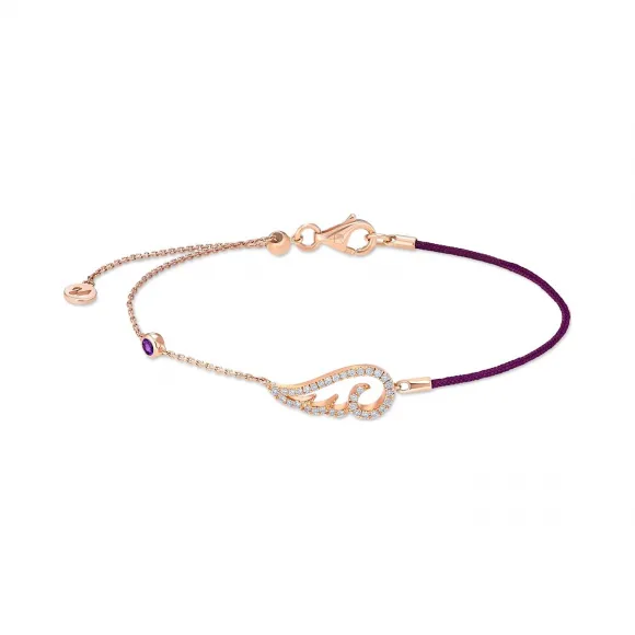 施华洛世奇/Swarovski 星愿之翼18K玫瑰金紫晶钻石手链 5538164