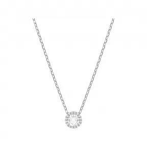 施华洛世奇/Swarovski  Angelic 链坠  圆形切割  白色  镀铑 5567931