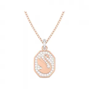 施华洛世奇/Swarovski Signum 链坠  天鹅  大码  白色  镀玫瑰金色调 5628549
