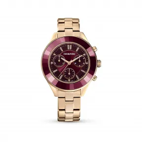 施华洛世奇/Swarovski Octea Lux Sport 腕表  瑞士制造  金属手链  红色  玫瑰金色调润饰 5632475